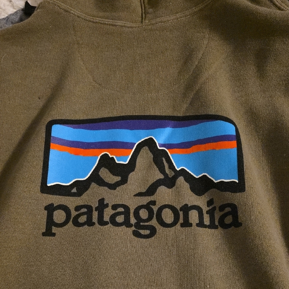 Patagonia Men's Green Hoodie Sweater - Picture 8 of 8